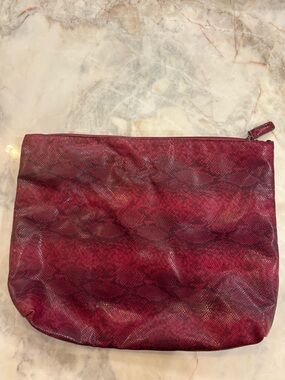 Free People Computer Bag Red Snake-Print